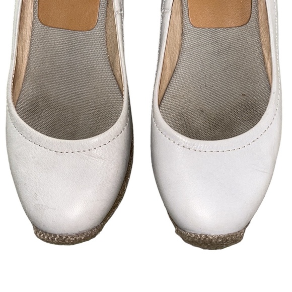 Kanna Light Gray Leather Wedges Espadrilles - 37 / 6.5 - Picture 9 of 14